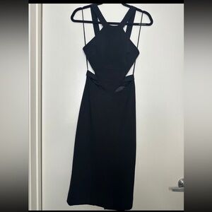 Elegant Black Backless Dress